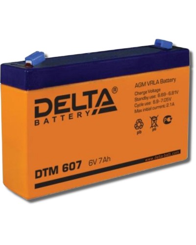 Delta DTM 607. Аккумулятор герметичный свинцово-кислотный. Delta в Каменске-Уральском