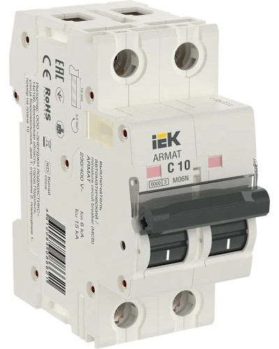 M06N 2P C 10А 6кА ARMAT (AR-M06N-2-C010). Автоматический выключатель. IEK в Каменске-Уральском