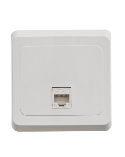 Этюд розетка RJ45, кат. 5Е, 1-местная, в сборе, скрытой установки, белый (KOMC-001B). Розетка компьютерная. Systeme Electric в Каменске-Уральском