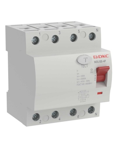 YON MAX MDL100 ВДТ, 4P, 30mA, 25A, АС (MDL100-4P2-25-AC). Автоматический выключатель дифференциальный (УЗО). ДКС в Каменске-Уральском
