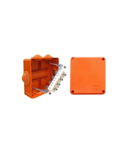 Коробка JBS100 100х100х55, 6 вых., 4P (0,15…4мм²) (43147HF): Коробка монтажная, огнестойкая, без галогена в Каменске-Уральском