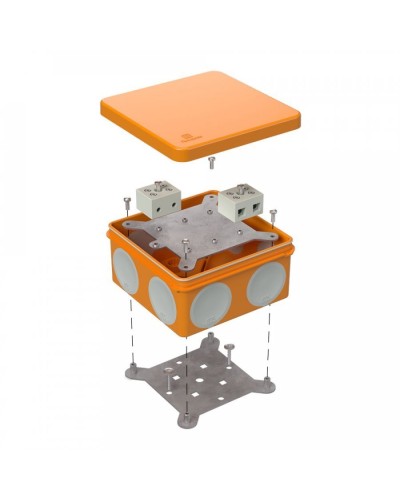 Коробка огнестойкая 60-0300-FR2.5-4 Е15-Е120 100х100х50. Коробка огнестойкая для открытой установки. Промрукав в Каменске-Уральском